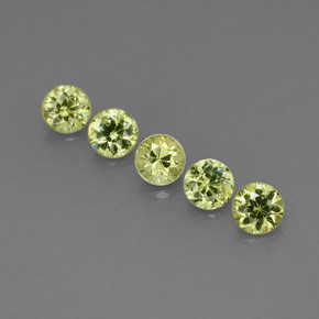 Gemas de granate demantoide verde natural de  ct, corte redondo, VVS-VS