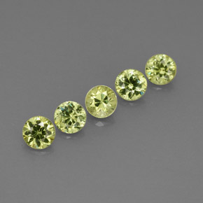 Gemas de granate demantoide verde natural de  ct, corte redondo, VVS-VS