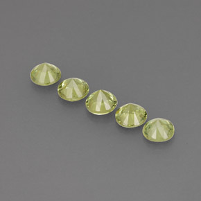 Gemas de granate demantoide verde natural de  ct, corte redondo, VVS-VS