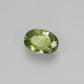 Granate demantoide verde natural de 0,48 ct, corte óvalo, VS