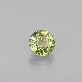 Granate demantoide verde natural de 0,50 ct, corte redondo, VS