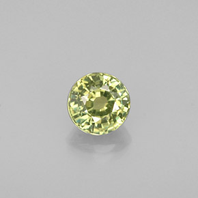Granate demantoide verde natural de 0,50 ct, corte redondo, VS