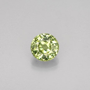 Granate demantoide verde natural de 0,45 ct, corte redondo, VS-SI