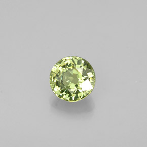 Granate demantoide verde natural de 0,45 ct, corte redondo, VS-SI