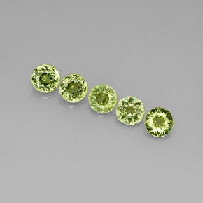 Gemas de granate demantoide verde natural de  ct, corte redondo, VS