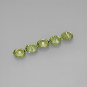 Gemas de granate demantoide verde natural de  ct, corte redondo, VS