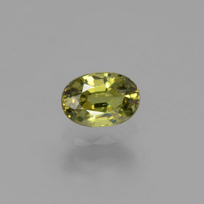 Granate demantoide verde natural de 0,64 ct, corte óvalo, VVS-VS