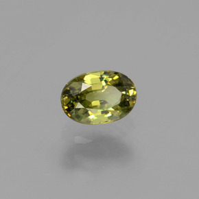 Granate demantoide verde natural de 0,64 ct, corte óvalo, VVS-VS