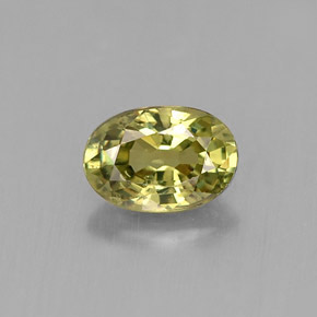 Granate demantoide verde natural de 0,66 ct, corte óvalo, VVS-VS