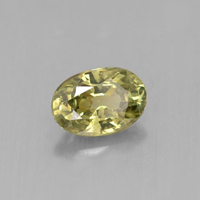 Granate demantoide verde natural de 0,66 ct, corte óvalo, VVS-VS