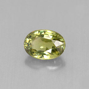Granate demantoide verde natural de 0,70 ct, corte óvalo, VVS-VS