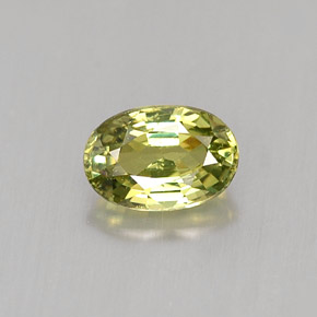 Granate demantoide verde natural de 0,65 ct, corte óvalo, VVS-VS