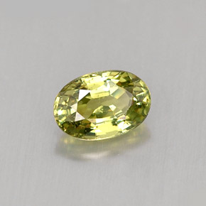 Granate demantoide verde natural de 0,65 ct, corte óvalo, VVS-VS
