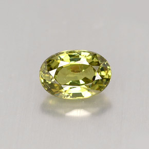 Granate demantoide verde natural de 0,68 ct, corte óvalo, VVS-VS