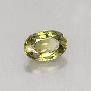 Granate demantoide verde natural de 0,68 ct, corte óvalo, VVS-VS