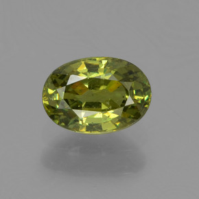 Granate demantoide verde natural de 0,67 ct, corte óvalo, VS-SI