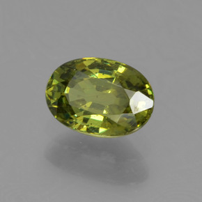 Granate demantoide verde natural de 0,67 ct, corte óvalo, VS-SI