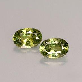 Gemas de granate demantoide verde natural de  ct, corte óvalo, VS-SI
