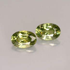 Gemas de granate demantoide verde natural de  ct, corte óvalo, VS-SI