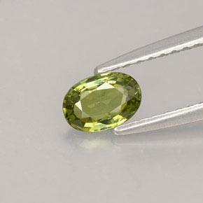 Granate demantoide verde natural de 0,45 ct, corte óvalo, VVS-VS