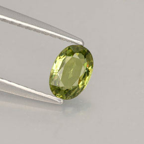 Granate demantoide verde natural de 0,45 ct, corte óvalo, VVS-VS