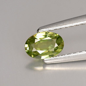 Granate demantoide verde natural de 0,42 ct, corte óvalo, VVS-VS
