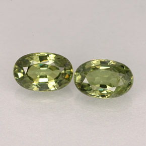 Gemas de granate demantoide verde natural de  ct, corte óvalo, VS