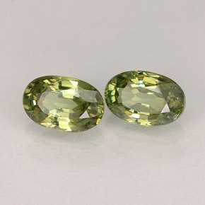 Gemas de granate demantoide verde natural de  ct, corte óvalo, VS