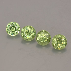 Gemas de granate demantoide verde natural de  ct, corte redondo, VS-SI