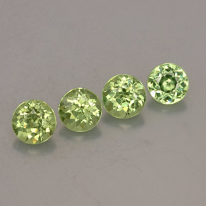 Gemas de granate demantoide verde natural de  ct, corte redondo, VS-SI