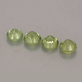 Gemas de granate demantoide verde natural de  ct, corte redondo, VS-SI