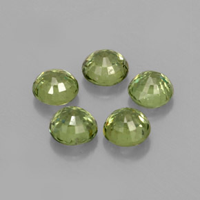 Gemas de granate demantoide verde natural de  ct, corte redondo, VS