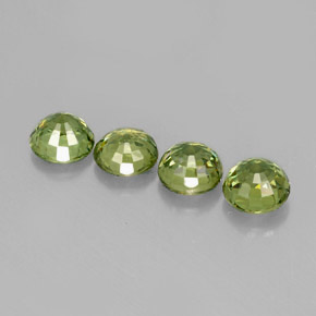 Gemas de granate demantoide verde natural de  ct, corte redondo, VS
