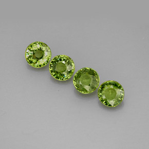 Gemas de granate demantoide verde natural de  ct, corte redondo, VS
