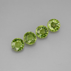 Gemas de granate demantoide verde natural de  ct, corte redondo, VS