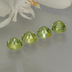Gemas de granate demantoide verde natural de 1,95 ct, corte redondo, VS