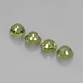 Gemas de granate demantoide verde natural de  ct, corte redondo, VVS-VS