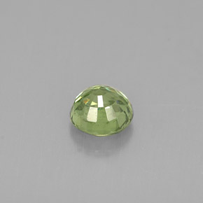 Granate demantoide verde natural de 0,60 ct, corte redondo, VS