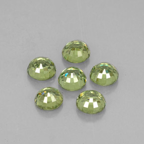 Gemas de granate demantoide verde natural de  ct, corte redondo, VS