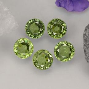 Gemas de granate demantoide verde natural de 2,21 ct, corte redondo, VVS-VS