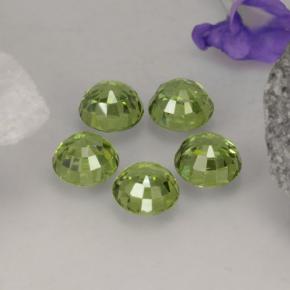 Gemas de granate demantoide verde natural de 2,21 ct, corte redondo, VVS-VS