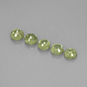 Gemas de granate demantoide verde natural de  ct, corte redondo, VVS