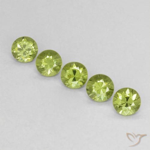 0.80ctw Natural Verde medio Granate demantoide, Redondo, VVS-VS