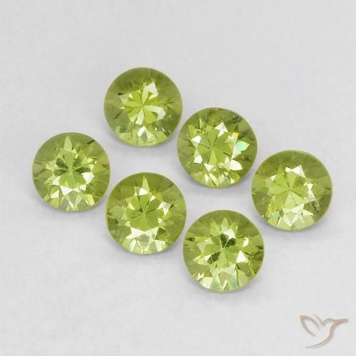 0.96ctw Natural Verde medio Granate demantoide, Redondo, VVS-VS