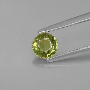 Granate demantoide verde natural de 0,61 ct, corte redondo, VVS-VS