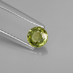 Granate demantoide verde natural de 0,61 ct, corte redondo, VVS-VS