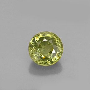 Granate demantoide verde natural de 0,64 ct, corte redondo, VS