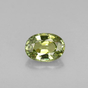 Granate demantoide verde natural de 0,62 ct, corte óvalo, VS