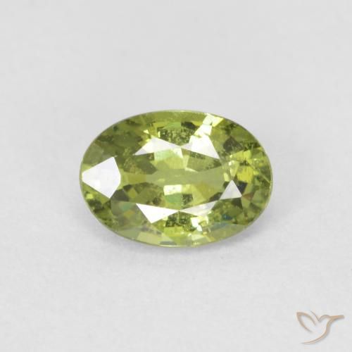 0.59ct Natural Verde Oliva Granate demantoide, Ovalada, VS-SI