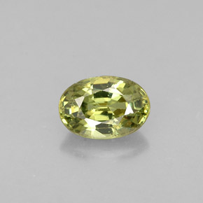 Granate demantoide verde natural de 0,63 ct, corte óvalo, VVS-VS